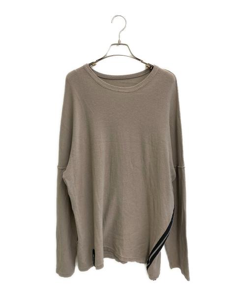 ISAMU KATAYAMA BACKLASH（イサムカタヤマ・バックラッシュ）ISAMU KATAYAMA BACKLASH (イサムカタヤマ・バックラッシュ) プルオーバーコットンニット ライトグレー サイズ:freeの古着・服飾アイテム