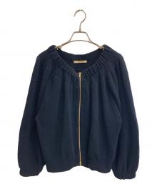 Curensology（カレンソロジー）の古着「ブークレニットジップアップカーディガン」｜ネイビー