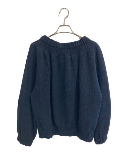 Curensology（カレンソロジー）Curensology (カレンソロジー) ブークレニットジップアップカーディガン ネイビー サイズ:freeの古着・服飾アイテム