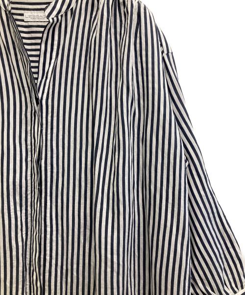 journal standard L'essage（ジャーナルスタンダード レサージュ）journal standard L'essage (ジャーナルスタンダード レサージュ) ストライプシャツワンピース ホワイト×ネイビー サイズ:-の古着・服飾アイテム