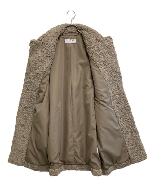 THREE DOTS（スリードッツ）THREE DOTS (スリードッツ) プードルボア テーラードベスト ブラウン サイズ:Sの古着・服飾アイテム