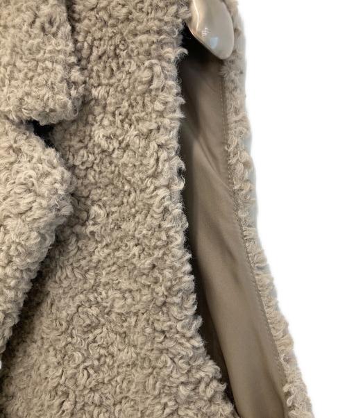 THREE DOTS（スリードッツ）THREE DOTS (スリードッツ) プードルボア テーラードベスト ブラウン サイズ:Sの古着・服飾アイテム