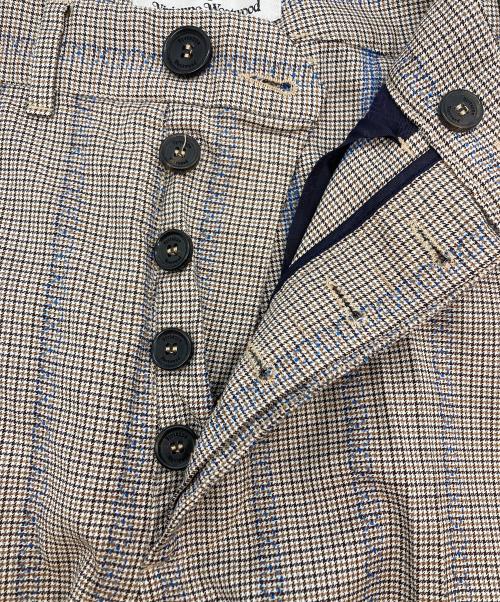 Vivienne Westwood（ヴィヴィアンウエストウッド）Vivienne Westwood (ヴィヴィアンウエストウッド) チェックパンツ ブルー×ブラウン サイズ:38の古着・服飾アイテム