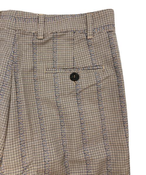 Vivienne Westwood（ヴィヴィアンウエストウッド）Vivienne Westwood (ヴィヴィアンウエストウッド) チェックパンツ ブルー×ブラウン サイズ:38の古着・服飾アイテム
