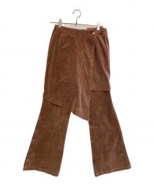 Ameri（アメリ）の古着「25AW UND STRETCH CORDUROY SKIRT WITH PANTS」｜ブラウン