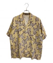 ISSEY MIYAKE MEN（イッセイミヤケメン）の古着「レーヨン柄シャツ」｜ベージュ×ブラウン