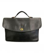 COACHコーチ）の古着「レザー ブリーフケース」｜ブラック