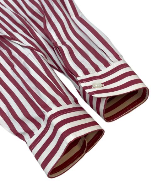 Christian Dior MONSIEUR（クリスチャンディオールムッシュ）Christian Dior MONSIEUR (クリスチャンディオールムッシュ) ストライプシャツ ホワイト×レッド サイズ:SIZE Lの古着・服飾アイテム