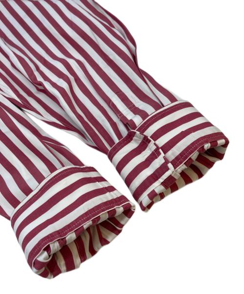 Christian Dior MONSIEUR（クリスチャンディオールムッシュ）Christian Dior MONSIEUR (クリスチャンディオールムッシュ) ストライプシャツ ホワイト×レッド サイズ:SIZE Lの古着・服飾アイテム