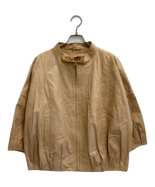 TORY BURCH（トリーバーチ）TORY BURCH (トリーバーチ) レザージャケット ベージュ サイズ:Freeの古着・服飾アイテム