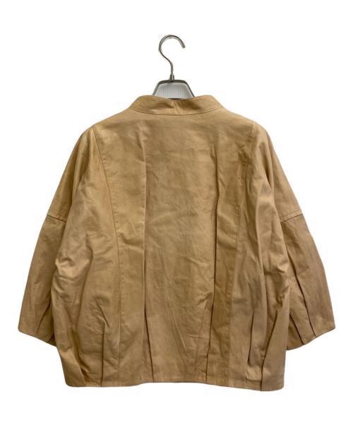 TORY BURCH（トリーバーチ）TORY BURCH (トリーバーチ) レザージャケット ベージュ サイズ:Freeの古着・服飾アイテム