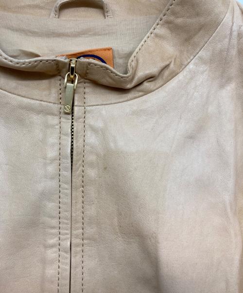 TORY BURCH（トリーバーチ）TORY BURCH (トリーバーチ) レザージャケット ベージュ サイズ:Freeの古着・服飾アイテム