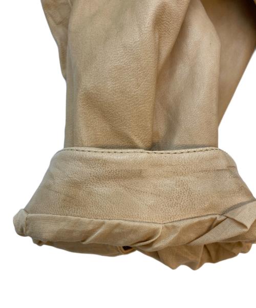 TORY BURCH（トリーバーチ）TORY BURCH (トリーバーチ) レザージャケット ベージュ サイズ:Freeの古着・服飾アイテム