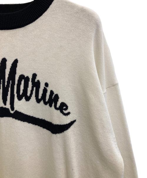 muta MARINE（ムータマリン）muta MARINE (ムータマリン) ACANTHUS (アカンサス) Ringer Logo knit ホワイト サイズ:5の古着・服飾アイテム