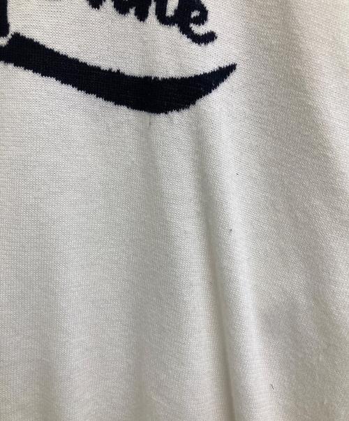 muta MARINE（ムータマリン）muta MARINE (ムータマリン) ACANTHUS (アカンサス) Ringer Logo knit ホワイト サイズ:5の古着・服飾アイテム