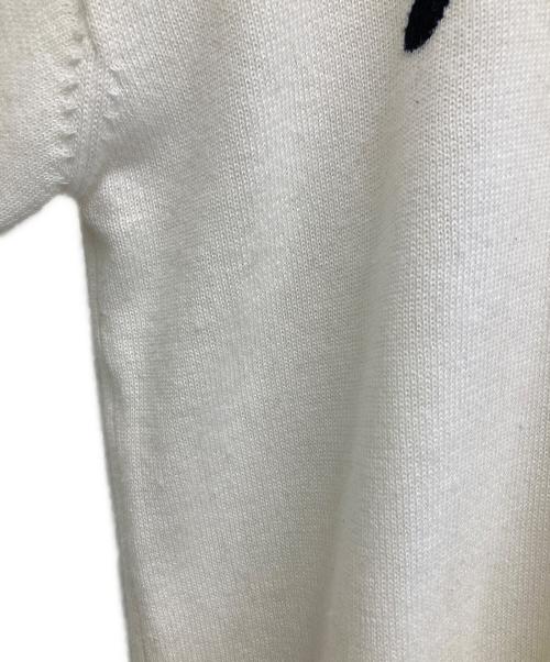 muta MARINE（ムータマリン）muta MARINE (ムータマリン) ACANTHUS (アカンサス) Ringer Logo knit ホワイト サイズ:5の古着・服飾アイテム