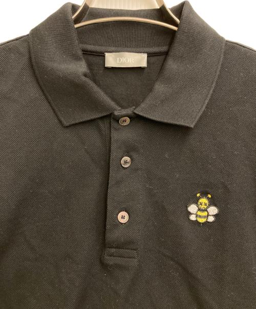 Christian Dior（クリスチャン ディオール）Christian Dior (クリスチャン ディオール) ワンポイントBee ポロシャツ ブラック サイズ:Sの古着・服飾アイテム