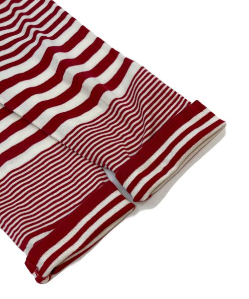 Christian Dior（クリスチャン ディオール）Christian Dior (クリスチャン ディオール) ボーダーカットソー レッド サイズ:SIZE Lの古着・服飾アイテム