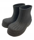 BOTTEGA VENETAボッテガベネタ）の古着「ラバーアンクルブーツ」｜ブラック