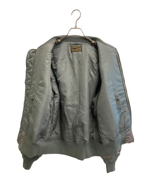 ALPHA（アルファ）ALPHA (アルファ) MA-1 DOBBS MODEL FADED グレー サイズ:XLの古着・服飾アイテム