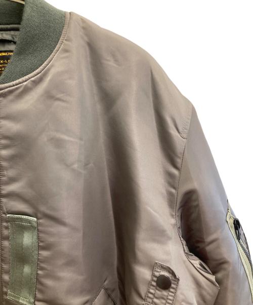 ALPHA（アルファ）ALPHA (アルファ) MA-1 DOBBS MODEL FADED グレー サイズ:XLの古着・服飾アイテム