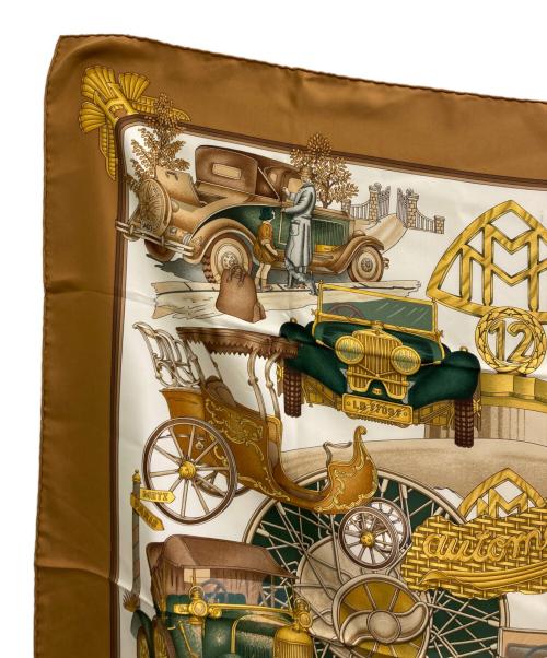 HERMES（エルメス）HERMES (エルメス) カレ90 automobile ブラウン サイズ:-の古着・服飾アイテム