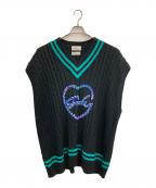 KIDILLキディル）の古着「25ss オーバーサイズ クリケット ベスト」｜ブラック