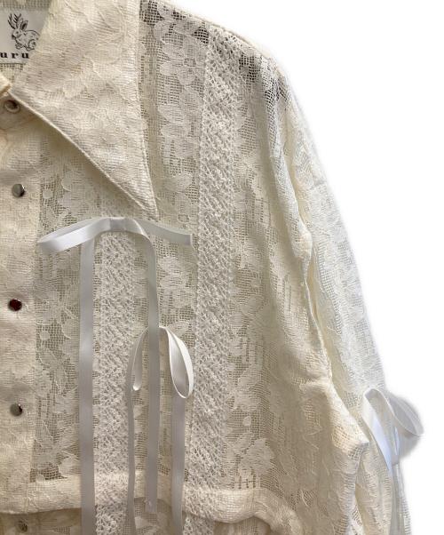rurumu（ルルムウ）rurumu (ルルムウ) 25SS rurumu: lace detachable shirts アイボリー サイズ:freeの古着・服飾アイテム