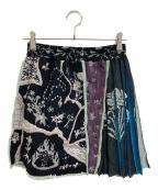 rurumuルルムウ）の古着「25ssコラージュジャガードミニスカート」｜ブラック
