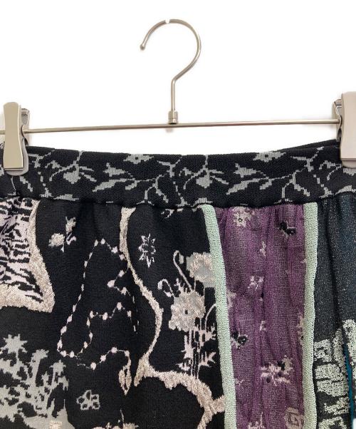 rurumu（ルルムウ）rurumu (ルルムウ) 25ssコラージュジャガードミニスカート ブラック サイズ:freeの古着・服飾アイテム