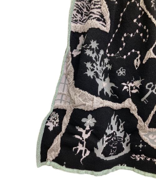 rurumu（ルルムウ）rurumu (ルルムウ) 25ssコラージュジャガードミニスカート ブラック サイズ:freeの古着・服飾アイテム