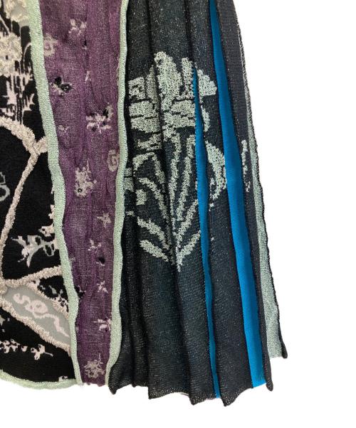 rurumu（ルルムウ）rurumu (ルルムウ) 25ssコラージュジャガードミニスカート ブラック サイズ:freeの古着・服飾アイテム