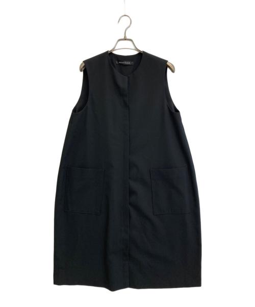 mizuiro-ind（ミズイロインド）mizuiro-ind (ミズイロインド) フロントフライコクーンジレ ブラック サイズ:-の古着・服飾アイテム