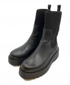 CORSO ROMA 9コルソローマノーヴェ）の古着「サイドゴアニットブーツ」｜ブラック