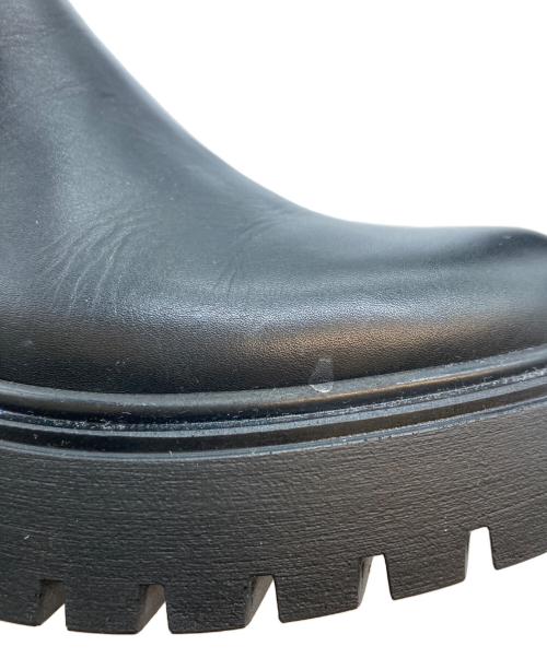 CORSO ROMA 9（コルソローマノーヴェ）CORSO ROMA 9 (コルソローマノーヴェ) サイドゴアニットブーツ ブラック サイズ:23.5の古着・服飾アイテム