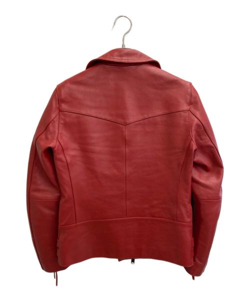 Haruf（ハルフ）haruf (ハルフ) カウレザーライダースジャケット レッド サイズ:Mの古着・服飾アイテム
