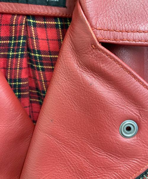 Haruf（ハルフ）haruf (ハルフ) カウレザーライダースジャケット レッド サイズ:Mの古着・服飾アイテム