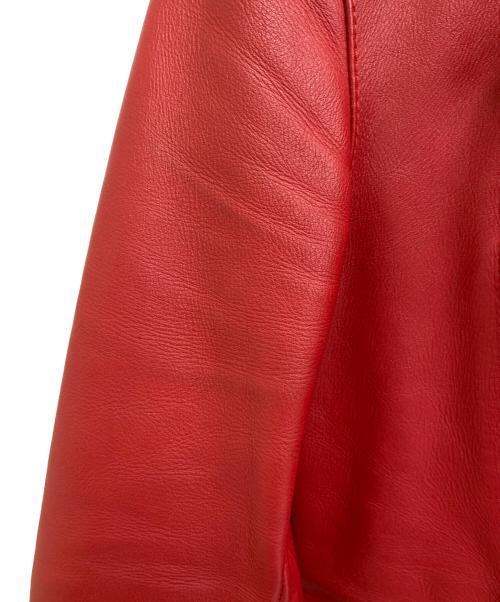 Haruf（ハルフ）haruf (ハルフ) カウレザーライダースジャケット レッド サイズ:Mの古着・服飾アイテム