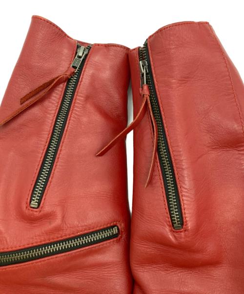 Haruf（ハルフ）haruf (ハルフ) カウレザーライダースジャケット レッド サイズ:Mの古着・服飾アイテム