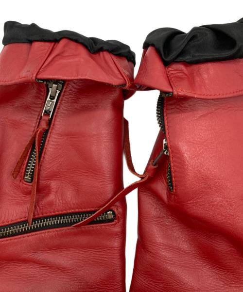 Haruf（ハルフ）haruf (ハルフ) カウレザーライダースジャケット レッド サイズ:Mの古着・服飾アイテム