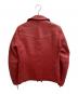 haruf (ハルフ) カウレザーライダースジャケット レッド サイズ:M：9000円