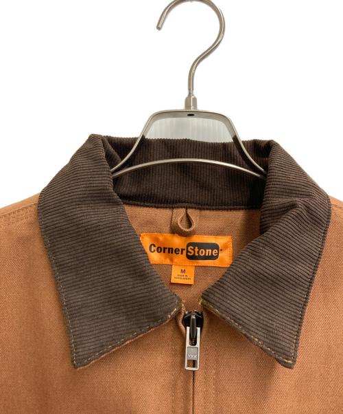 corner stone（コーナー ストーン）corner stone (コーナー ストーン) ダック ワークジャケット ブラウン サイズ:Mの古着・服飾アイテム