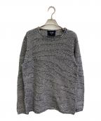 ARMANI JEANSアルマーニジーンズ）の古着「ニット」｜ホワイト×ネイビー