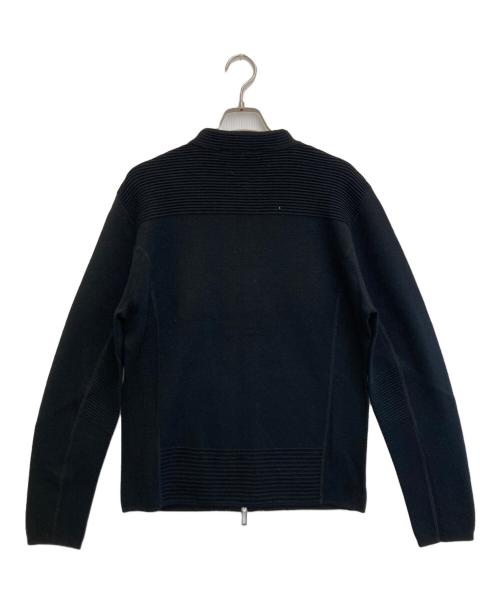 EMPORIO ARMANI（エンポリオ アルマーニ）EMPORIO ARMANI (エンポリオアルマーニ) ニットジャケット ブラック サイズ:XLの古着・服飾アイテム