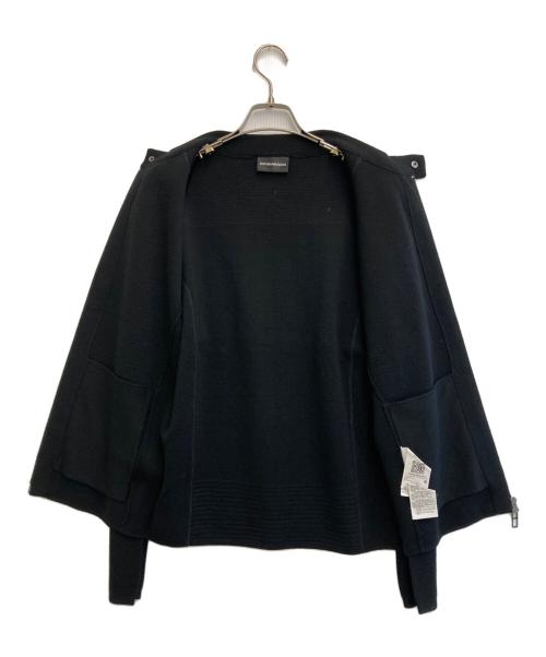 EMPORIO ARMANI（エンポリオ アルマーニ）EMPORIO ARMANI (エンポリオアルマーニ) ニットジャケット ブラック サイズ:XLの古着・服飾アイテム