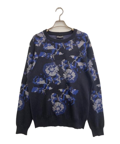 EMPORIO ARMANI（エンポリオ アルマーニ）EMPORIO ARMANI (エンポリオアルマーニ) ニット ブラック×ネイビー サイズ:Mの古着・服飾アイテム