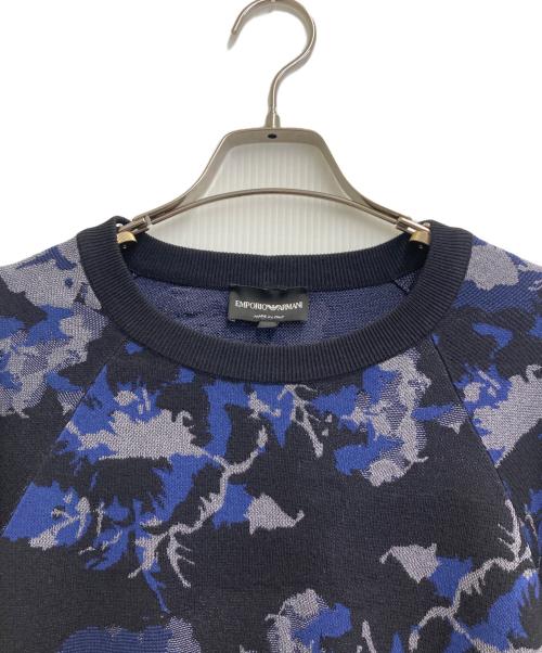 EMPORIO ARMANI（エンポリオ アルマーニ）EMPORIO ARMANI (エンポリオアルマーニ) ニット ブラック×ネイビー サイズ:Mの古着・服飾アイテム