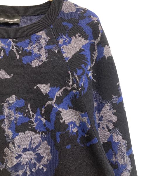 EMPORIO ARMANI（エンポリオ アルマーニ）EMPORIO ARMANI (エンポリオアルマーニ) ニット ブラック×ネイビー サイズ:Mの古着・服飾アイテム