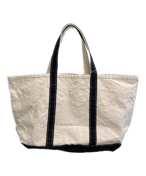 L.L.Bean（エルエルビーン）L.L.Bean (エルエルビーン) キャンバストートバッグ ホワイト×グレー サイズ:- 未使用品の古着・服飾アイテム