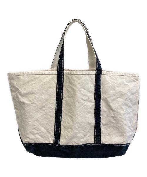 L.L.Bean（エルエルビーン）L.L.Bean (エルエルビーン) キャンバストートバッグ ホワイト×グレー サイズ:- 未使用品の古着・服飾アイテム